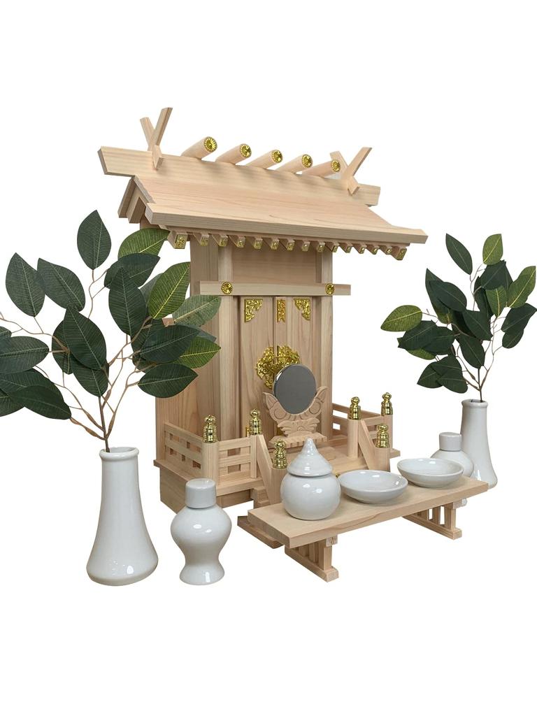 Kamidana Village Kamidana Set, One Shrine, Wakaba (Large) - Authentic Kamidana for New Homes, Openings, and Offices