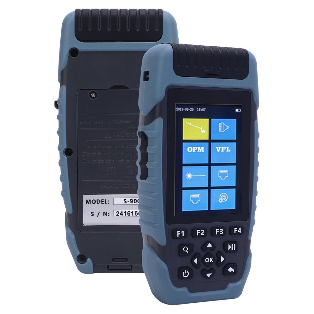 S-900F OTDR Fiber Optic Tester 3.5in Color LCD Touchscreen 1310nm OPM OLS RJ45 Test OTDR Tester Optical Time Domain Reflectomete