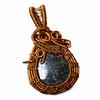 87.9 Ct Natural Jasper Pear Cut Copper Wire Wrapped Pendant Certified For Gift