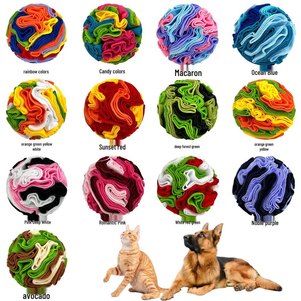 Colorful Sniffing Ball Teething Puzzle Toy for Dogs