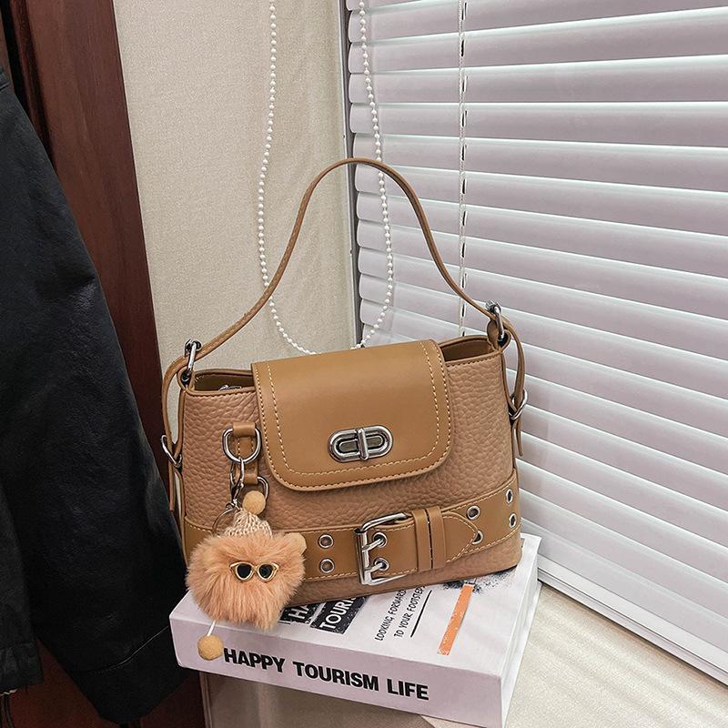 Brand Women Bucket Shoulder Bags small PU Leather rivet Designer Ladies Crossbody bags Fashion female Handbags bolsas black