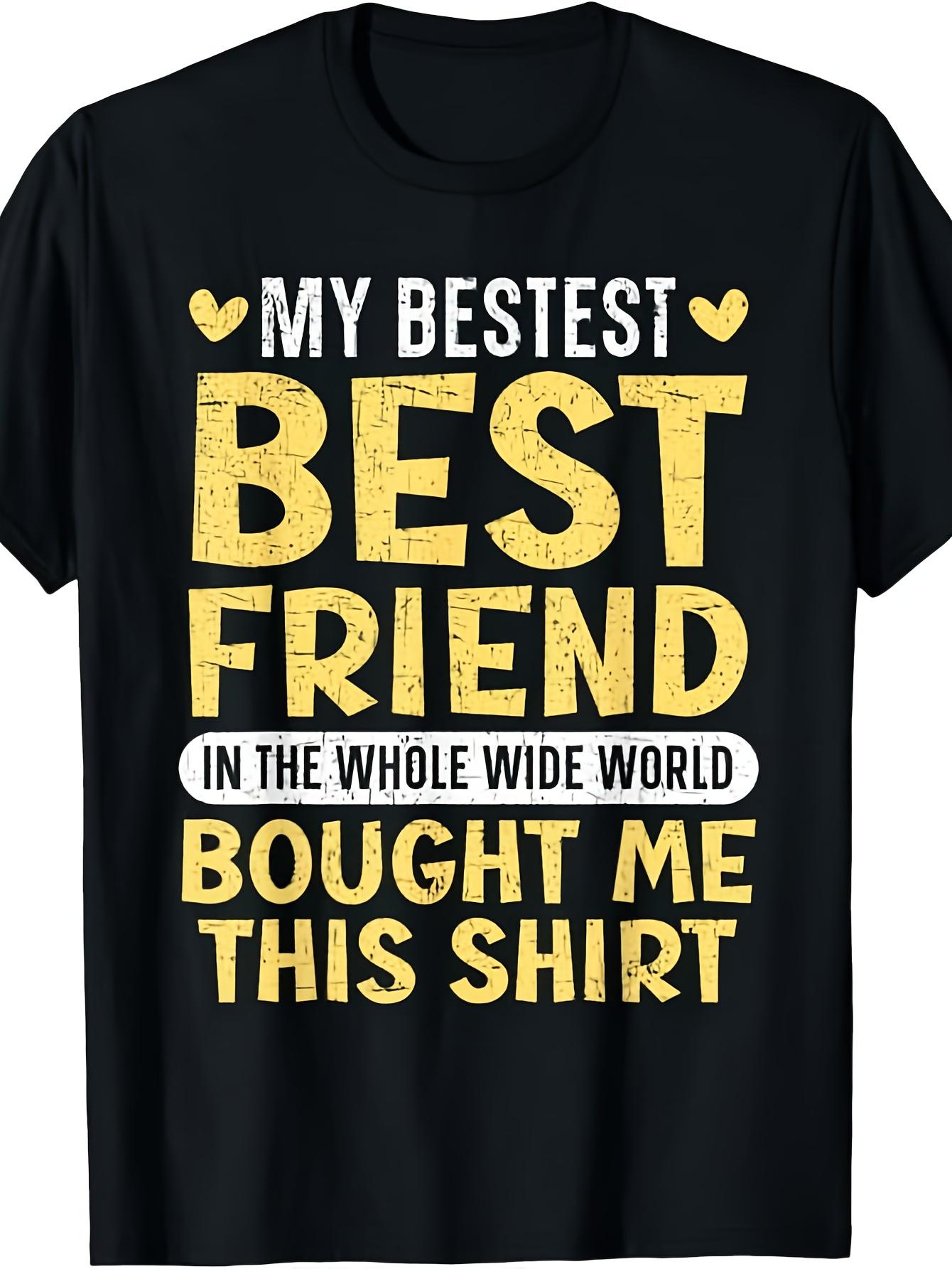 Best Friend Forever BFF Matching T-Shirt - Funny My Best Friend Bought Me This Shirt Graphic with Hearts & Friendship Quote - S разноцветный