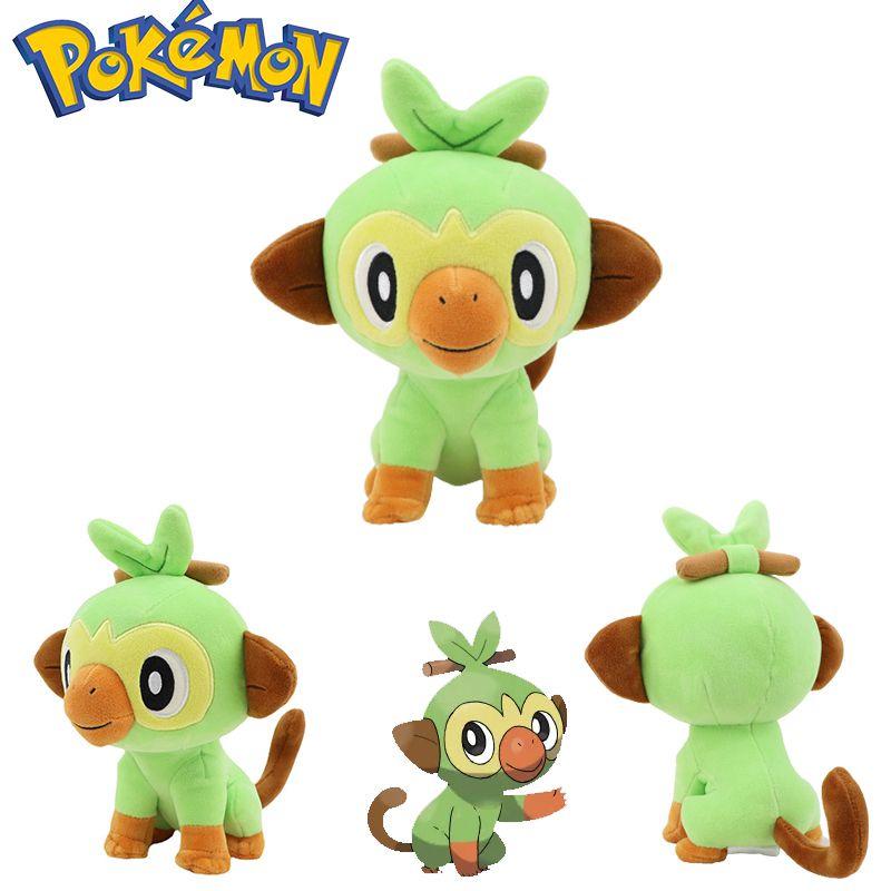 Adorable 7.8in Pokemon Grookey Plush Toy Soft Stuffed Monkey Doll