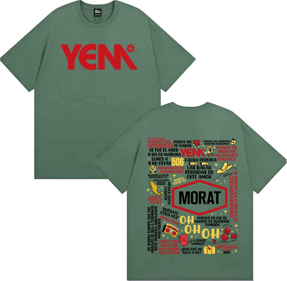 

Band Morat Asuntos Pendientes Yem Printed T Shirt Men Women Harajuku Hip Hop Vintage Tshirts Cotton Casual Short Sleeve Tshirt 3XL