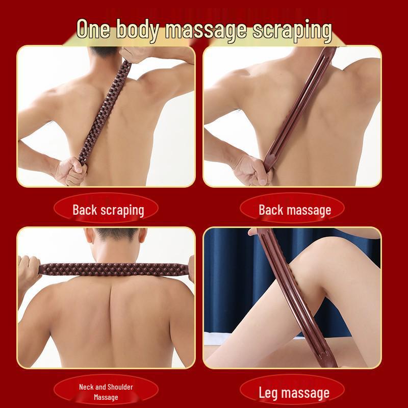 Three-Row 65-Bead Meridian Massage Stick for Whole Body Therapy