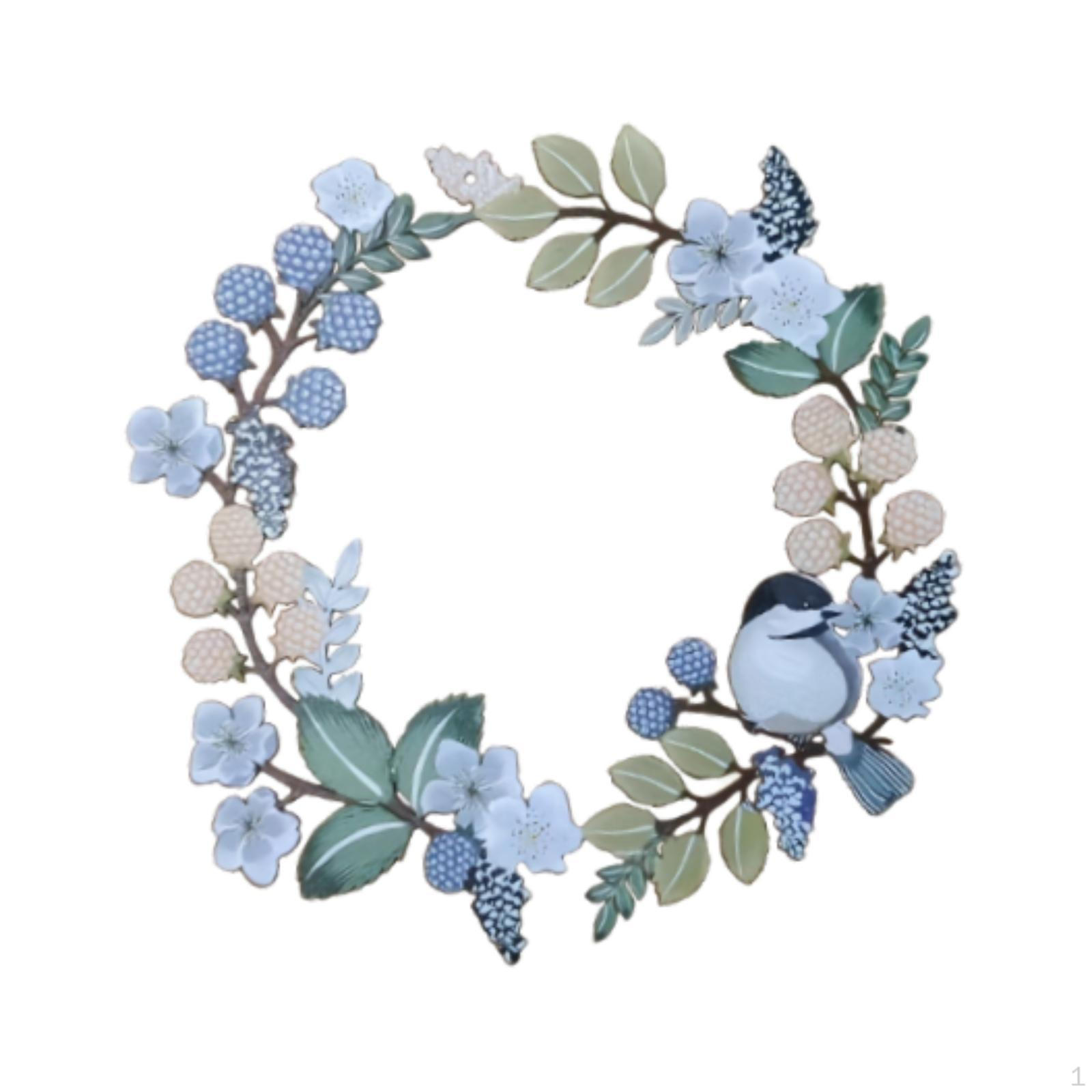 

Гирлянда из птиц, синиц, цветов, венок, Рождество, имитация, домашний декор, украшение для фермерского дома, настенное искусство D