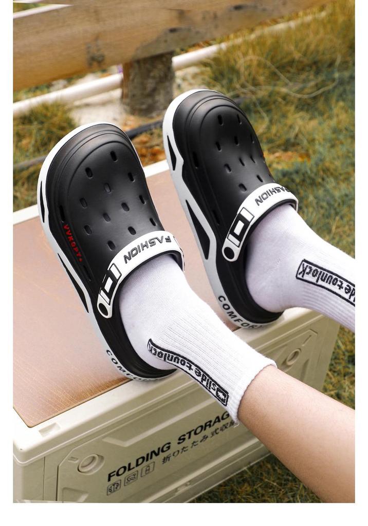 Men's Non-slip Sporty Clogs with Thick EVA Sole for Outdoor and Beach Wear