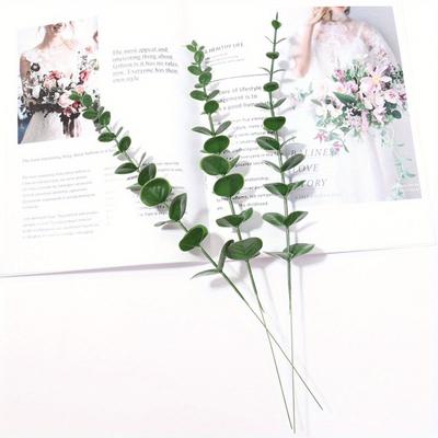 42cm Künstliche Eukalyptusblätter Künstliche Pflanze Weiches Klebergefühl Innendekoration Blumenarrangement Zubehör