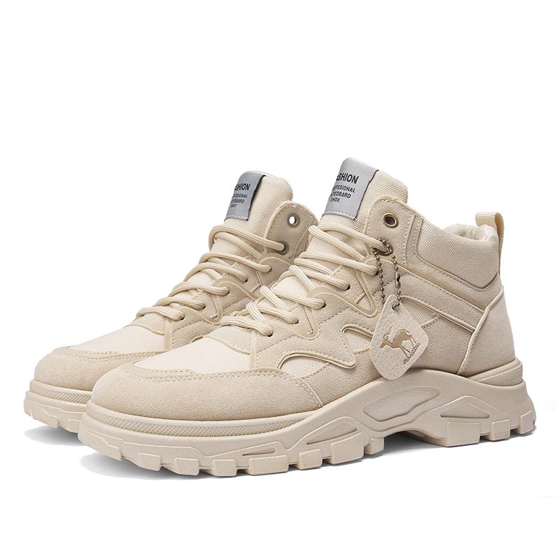 Retro Men Boots Comfortable Thick-Soled Non-Slip Chelsea Boots Autumn Winter Fashionable Large-Toe Tooling Boots Ankle Boots Men