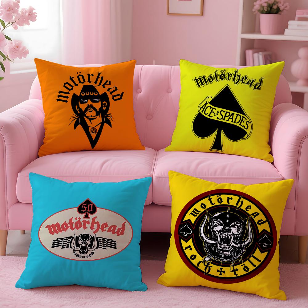 Metal Motrhead Cushion Cover Cushion Cover Set 4Pcs 50X50 45X45 40X40 Pillowcase Decorative Sofa Home Decor