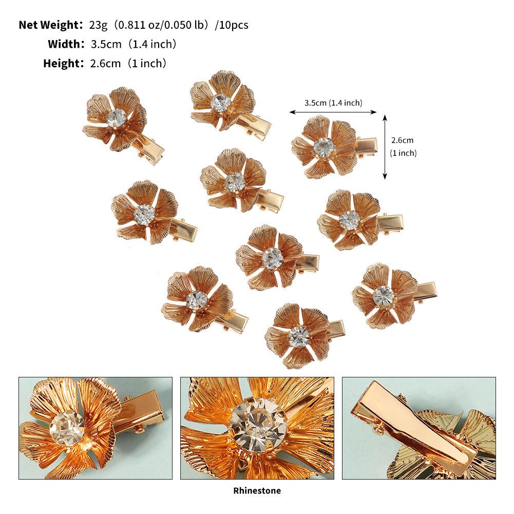 Exaggerated Metal Flower Hair Clip High End Niche Personalized Versatile Cute Hairpin