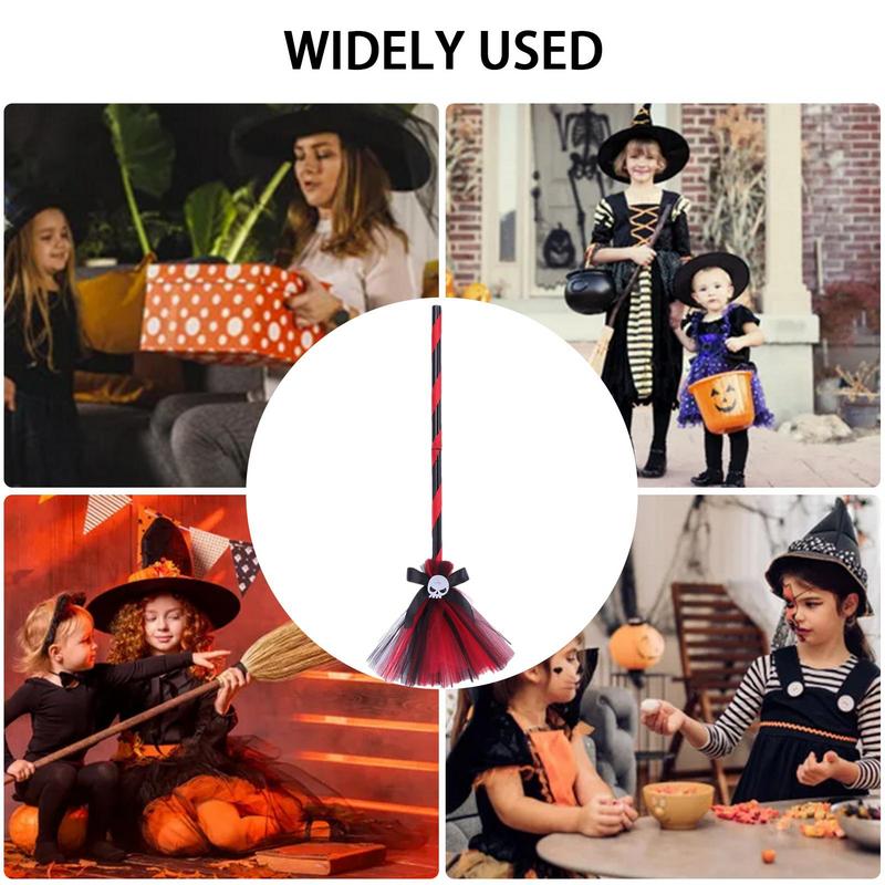 Toddler Witch Costume Witch Accessories For Spooky Halloween Wizard Cosplay Witch Hat Broom For Teen Girls For Role-Play Costume