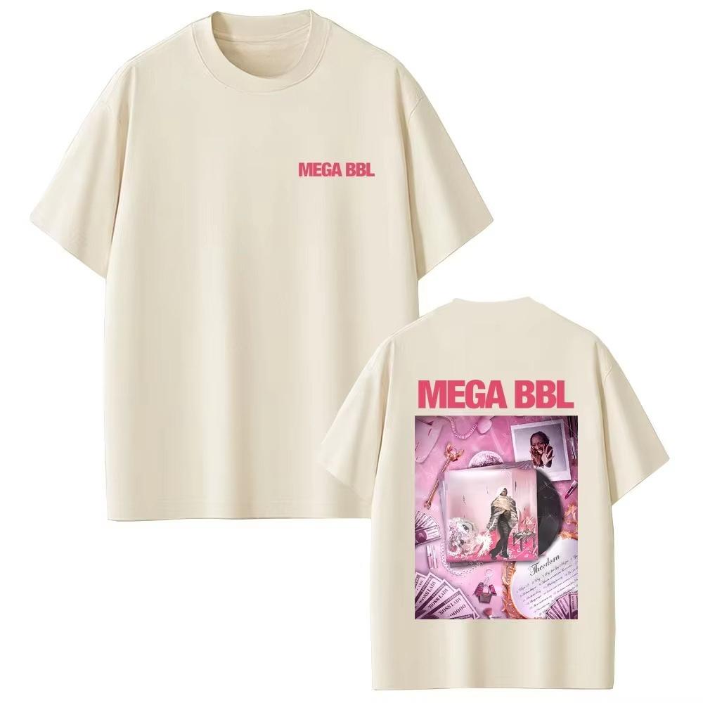 Rapper Theodora Mega Bbl album graphic Tshirt unisex casual retro pure cotton Tshirt allseason couple streetwear harajuku