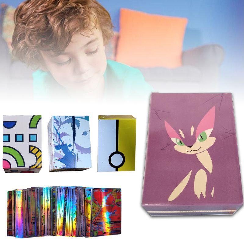 Exquisites Pokemon Tcg Kartenset mit 100 Karten, einschließlich Vmax, Gx und Mega-Features