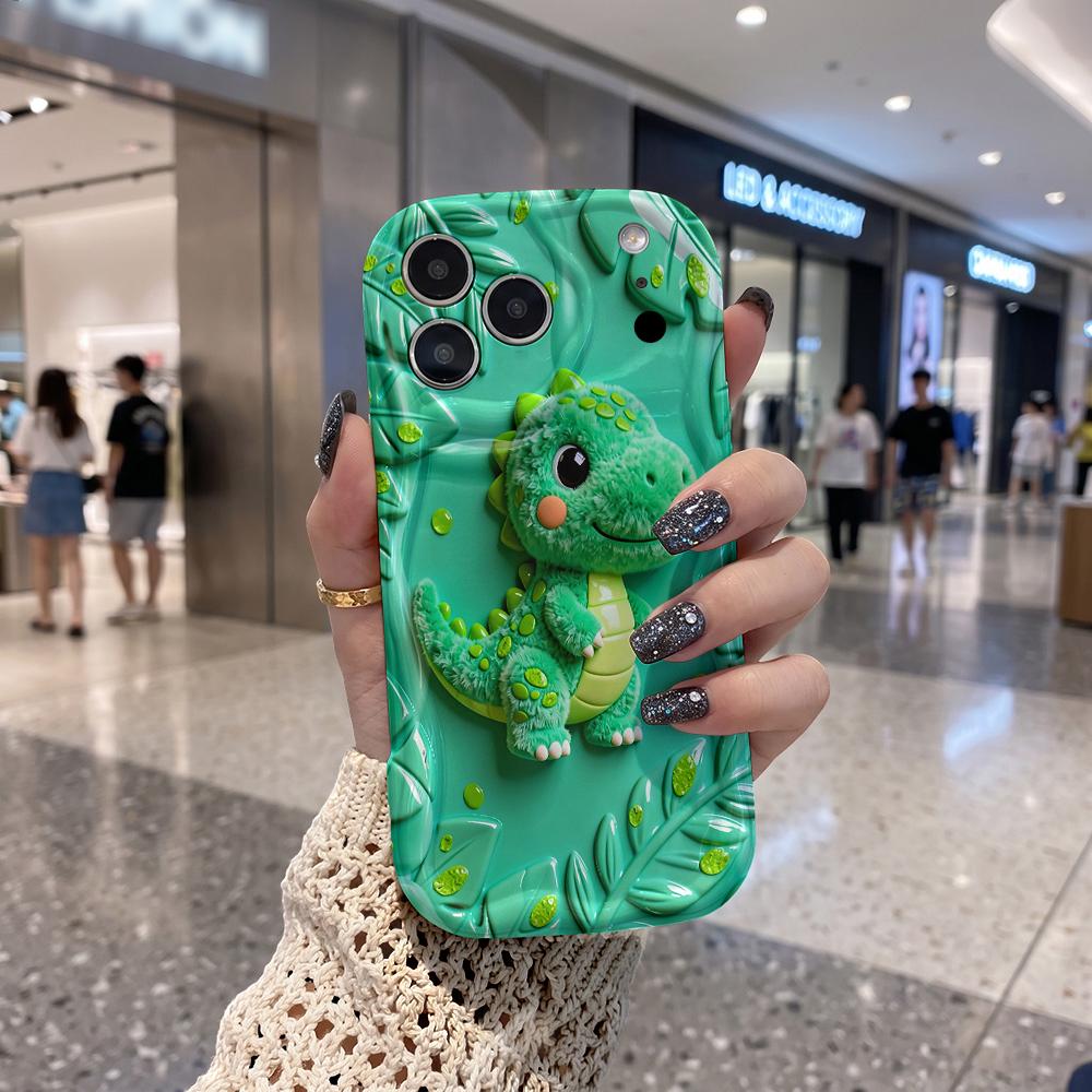 Lovely Cartoon Daily Wavy Frame Silicone Case For iPhone 17 16 15 14 Pro Max Plus XR XS Anti Drop Soft Phone Cover