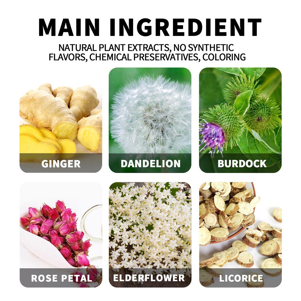 60PCS Googeer Lymphatic Tea Bag Slimming Firming Slim Legs Shaping Lymphatic Cleansing Care Remove Big Belly Slimming Tea