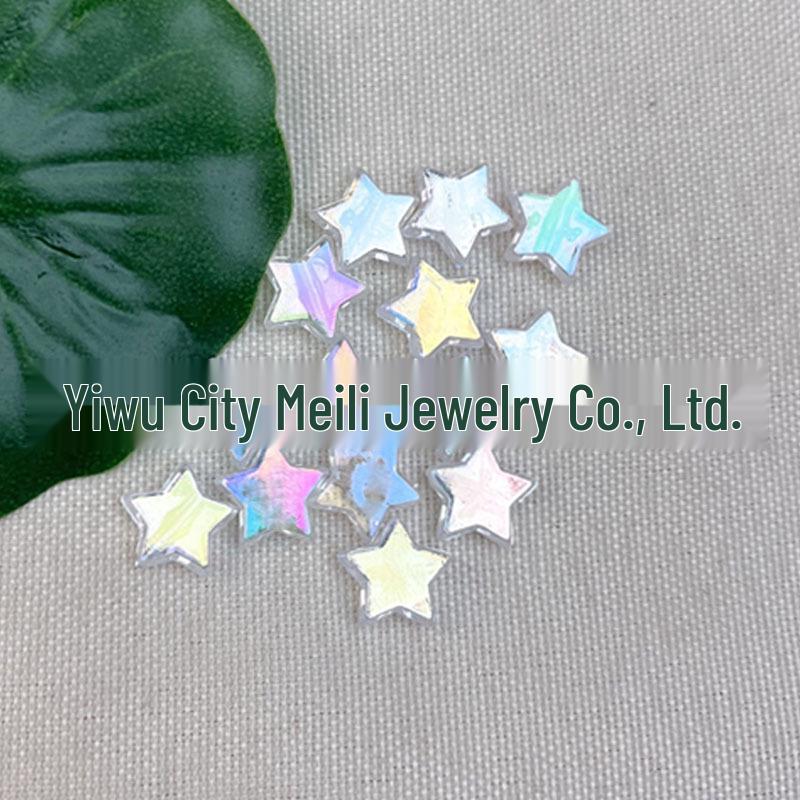 

11mm Iridescent Acrylic Star Beads: Jewelry Accessories and Materials