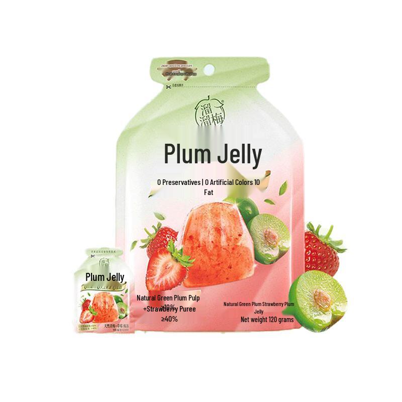 Liuliumei Strawberry Konjac Plum Jelly, 8-Pack
