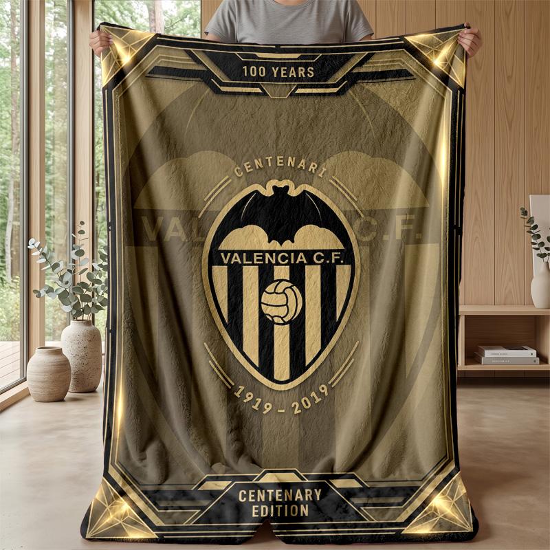Valencia FC Soft Flannel Fleece Blanket Lightweight Cozy Warm Throw Blanket For Sofa Bed Home Decor