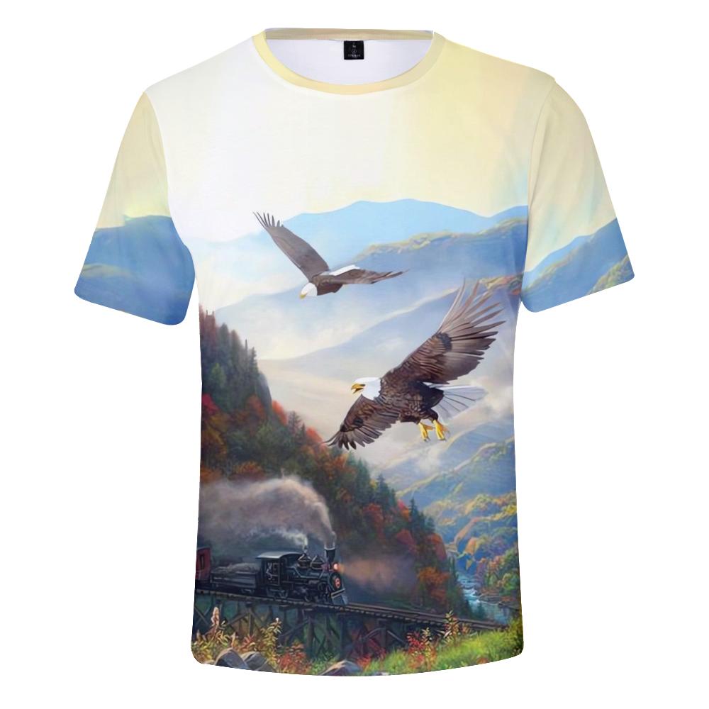 Cool Eagle Shirts Short Sleeve Tops Mens Costume