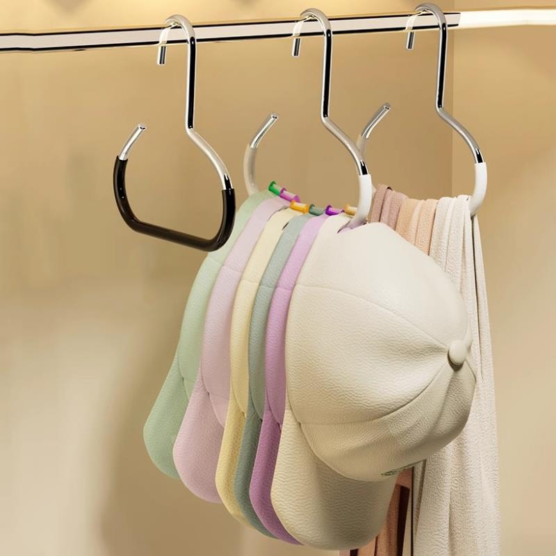 3/6/9PCS Hat Duck Tongue Hat Hook Clothes Hanger Storage Artifact Non Slip and Seamless Silk Scarf Rack for Household Dormitorie