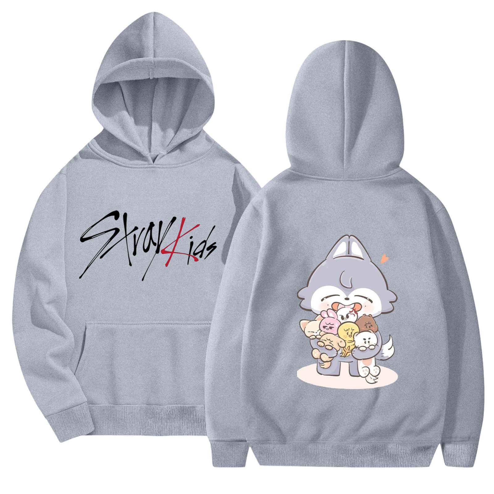 Модная повседневная толстовка унисекс с длинным рукавом свободного кроя с принтом и капюшоном S 1870₽