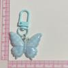 Colorful Butterfly With Colorful Letters Keychain Pendant Earphone Hanger Women Couple Keychain Bag Pendant Backpack Accessories