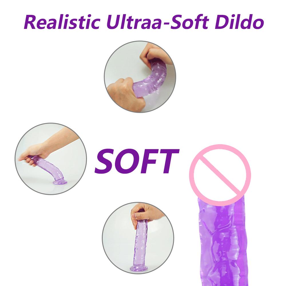 Realistic Dildo with Powerful Suction Cup Realistic Penis Sex Toys Flexible G-spot Dildos Big Penis Female Masturbator Sex Shop Sex Toys for Couples