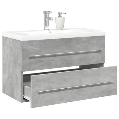 Vidaxl 2-Piece Bathroom Furniture Set, Concrete Grey