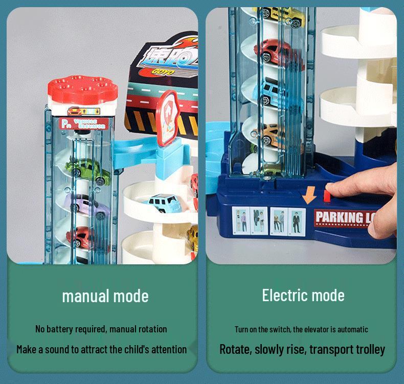 Dinosaur Adventure Skyscraper Track Car Set for Kids