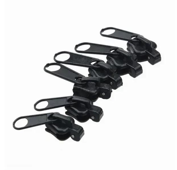 Black 6pcs Instant Zipper Universal Instant Fix Zipper Repair Kit Replacement Zip Slider Teeth Rescue New Design for DIY Sew