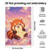Cute Red Panda Star Printed Towel, Super Absorbent Soft Bath Towel