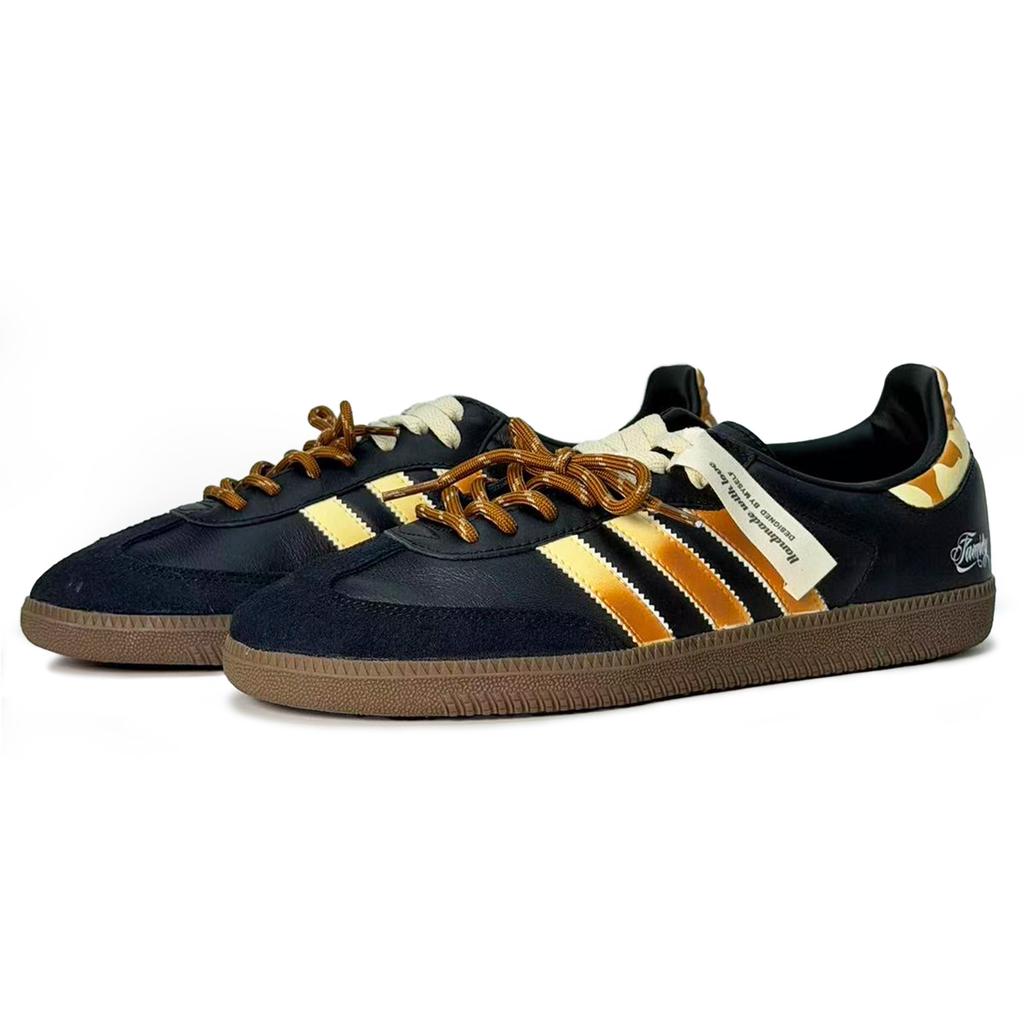 Adidas Originals SAMBA OG Low top German Army Trainers Unisex Black Yellow B75807(Team1521-)