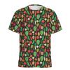 Summer 3D Vegetable Printed Casual Comfortable Fashionable Plus Size T-shirt- Soft Medium Elastic Polyester Fiber Fabric Summer Loose Casual Wear