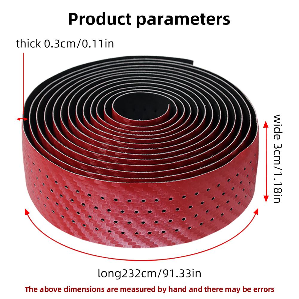 Road Bike Handlebar Tape Bar Tapes EVA/PU Soft Anti-Vibration Wrap Tape Durable Bar Bartape Anti-slip Carbon Fiber Pattern