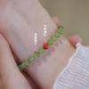 Hetian Jade and Southern Red Agate Bracelet, Unique Design, New Trend On Xiaohongshu, Jadeite Bracelet