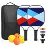 Carbon Fiber Pickleball Paddle With Silicone Ball Retriever Grip Tape Set USAPA Certified Tournament Play