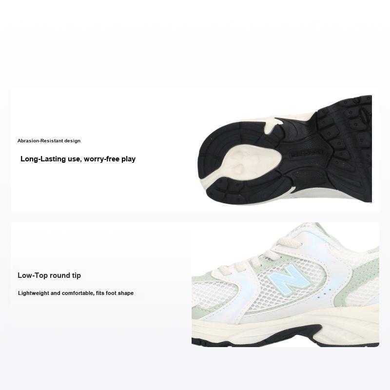 New Balance Nb 530 Durable Low Top Kids Running Shoes Kids Running Shoes White Green PZ530ZO