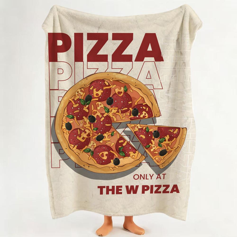 Food P Pizza H Hut Throw Flannel Throw Blanket Suitable for Sofa Living Room Bedroom