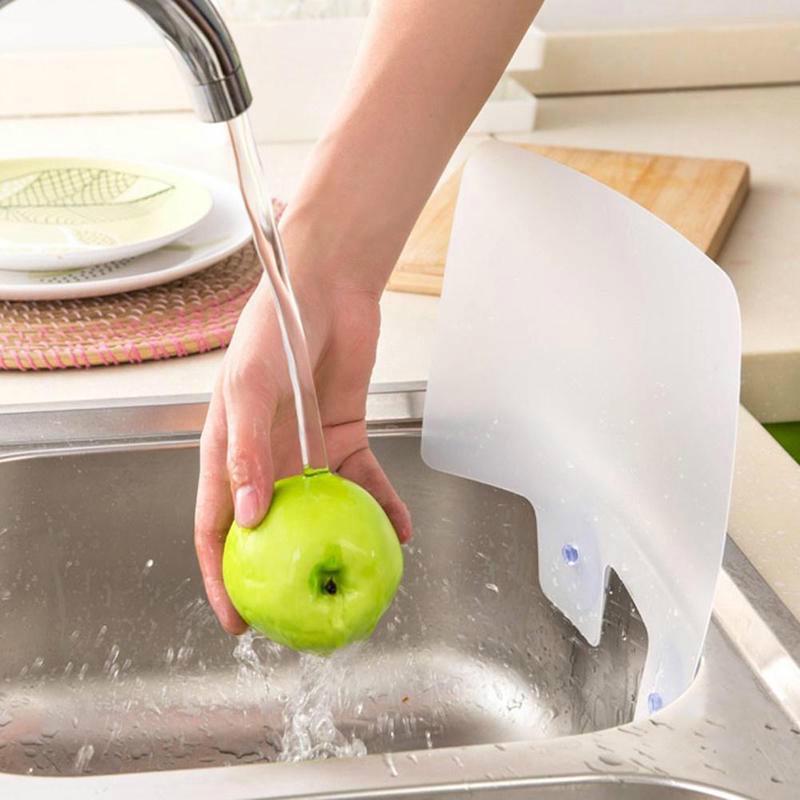 1Pc Shelf Wall Shelf Sucker Splash Water Baffle Pool Board Kitchen Rack Bathroom