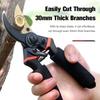 Heavy Duty Garden Pruning Shears Sharp Bypass Secateurs for Cutting Tree Branches Flowers Shrub Trimming Hand Tool