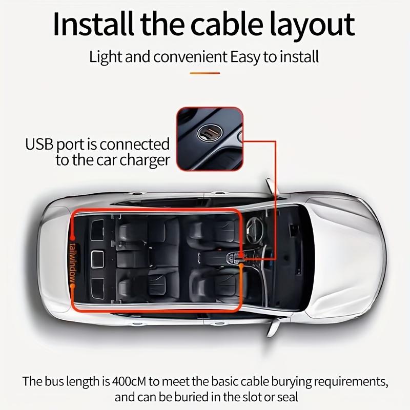 Kit auto cu două piese USB Dynamic Demon Eye, potrivit pentru SUV-uri și camioane, lumini LED pentru mașini cu expresie cool