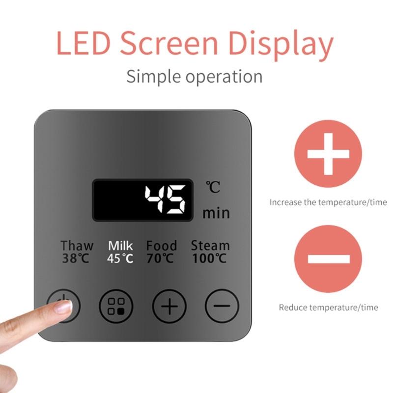 Portable Baby Milk Bottle Warmer Single Bottle Heater for Breast Milk Formula Intelligent Newborns Feeding Bottle Warmer