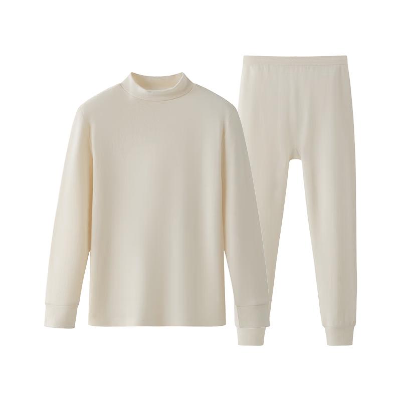 Girls' 100% Cotton Mock-Neck Thermal Underwear Set
