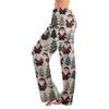 Women's Drawstring Christmas Printed Casual Pants