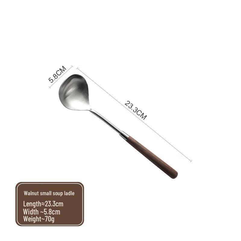 CMAOS 304 Stainless Steel Walnut Handle Spoon Set