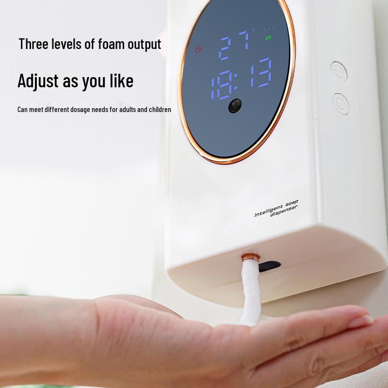 Automatický senzorový dávkovač pěnového mýdla na stěnu bez vrtání - Velká kapacita pro hotely