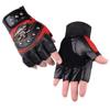 Punk Skulls Rivet PU Leather Gloves Men Women Fashion Hip Hop Gym Half Finger Gloves Summer Cycling Motorcycle Accessories