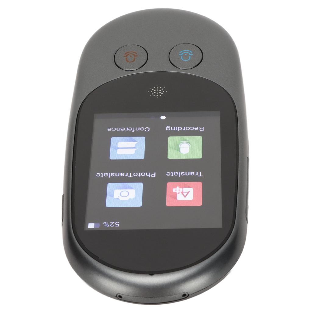 Language Translator Device 2.4in Touch Screen Real Time Two Way Translation Portable Intelligent Voice Translator Grey