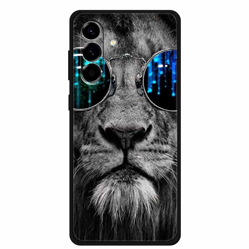 For Samsung Galaxy A56 Case Luxury Wolf Lion TPU Silicone Soft Back Cover for Samsung Galaxy A36 A26 5G Shockproof Bag Printed